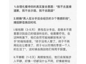 分手后挽回男友心的秘诀（教你如何重新赢回他的爱情）