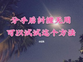 如何挽回前女友，解除纠缠（烦了但还爱她）