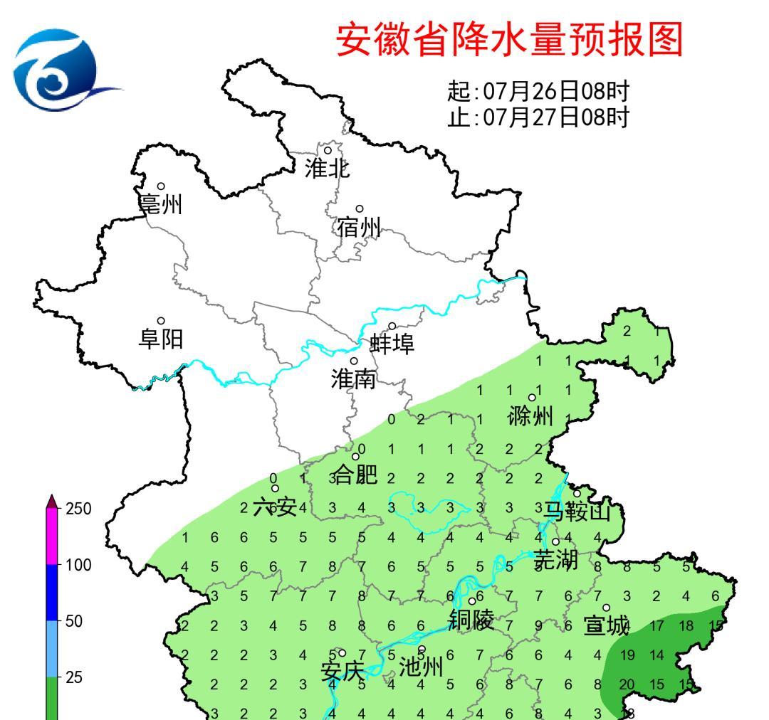 未来十天安徽大部分地区高温持续，26日后受台风外围影响多雷阵雨天气  第4张