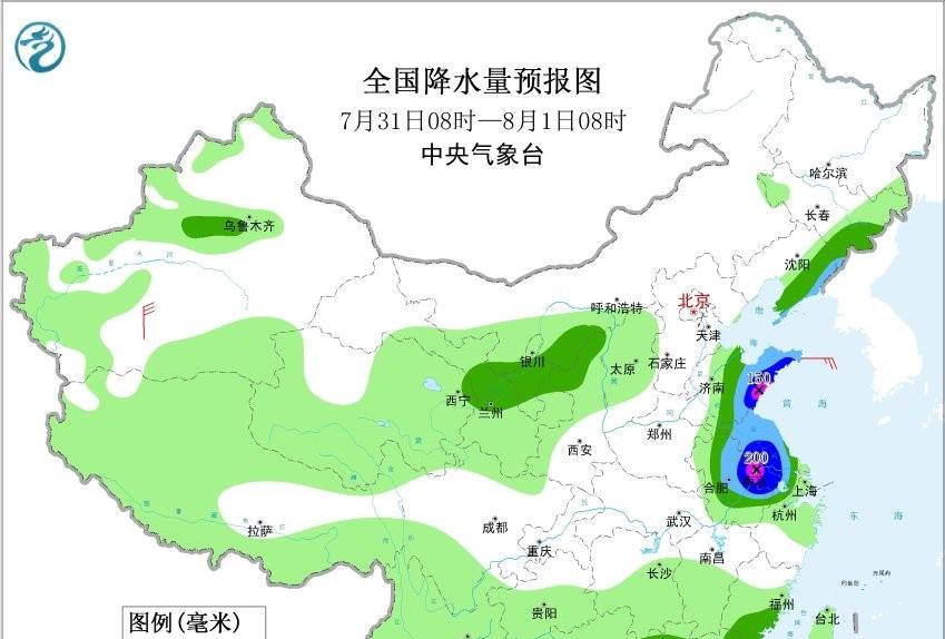 本轮强降雨中心已定，明日7月31号天气，大暴雨特大暴雨分布如下  第5张