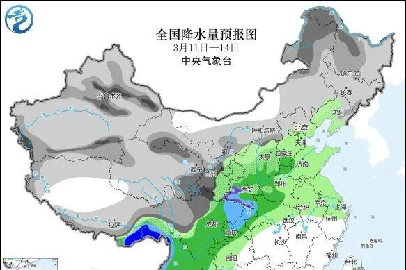 全国将迎大范围雨雪天气！一股全能型冷空气将于3月11日至15日携风带雨带沙来袭  第4张